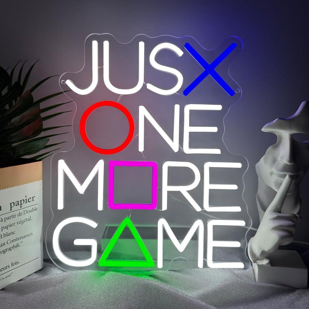 Lighting Decor And More - Неоновая вывеска «Just One More Game»