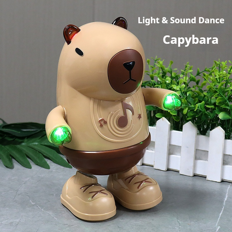 Home Decor Lighting Wholesale - Электрическая танцующая игрушка-капибара со светодиодной подсветкой,