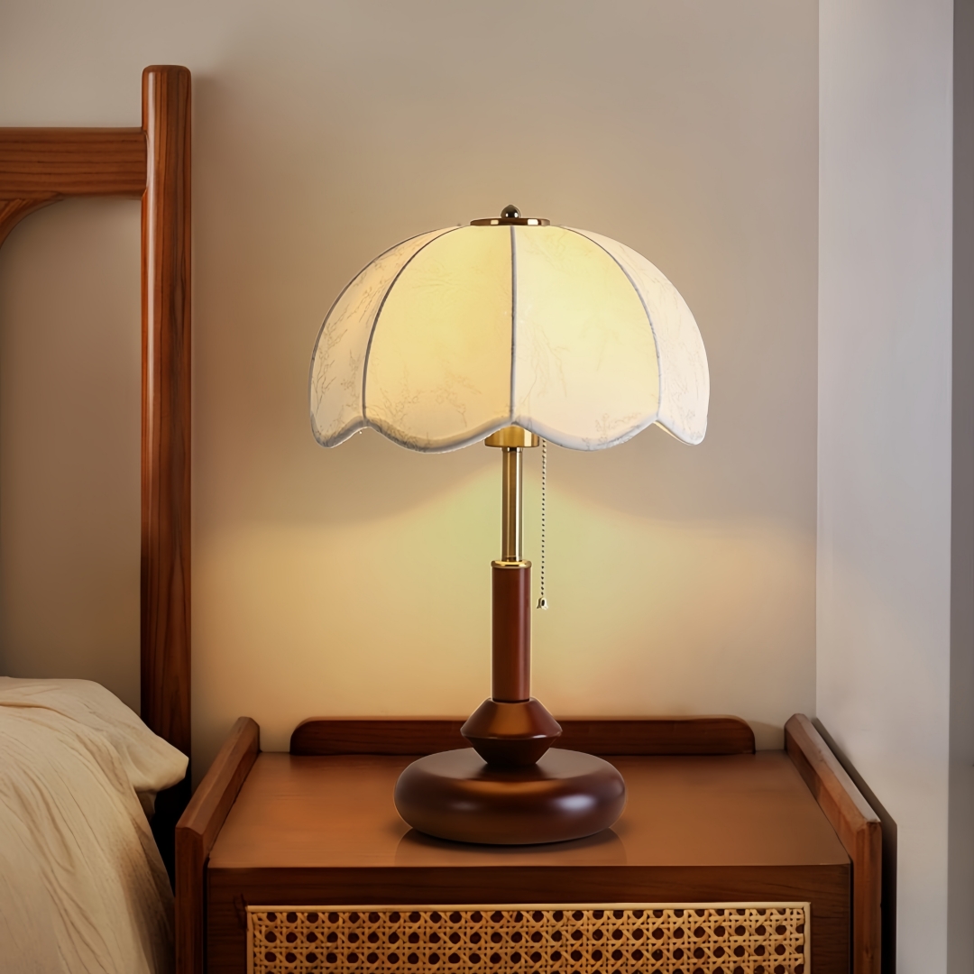 Lighting Decor For Bedroom - Винтажная настольная лампа-купол с фестончатым краем