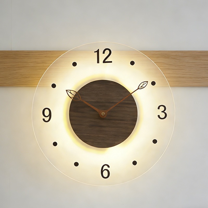 Lighting Home Decor Wall Clocks - Минималистичные настенные часы, прозрачные настенные часы