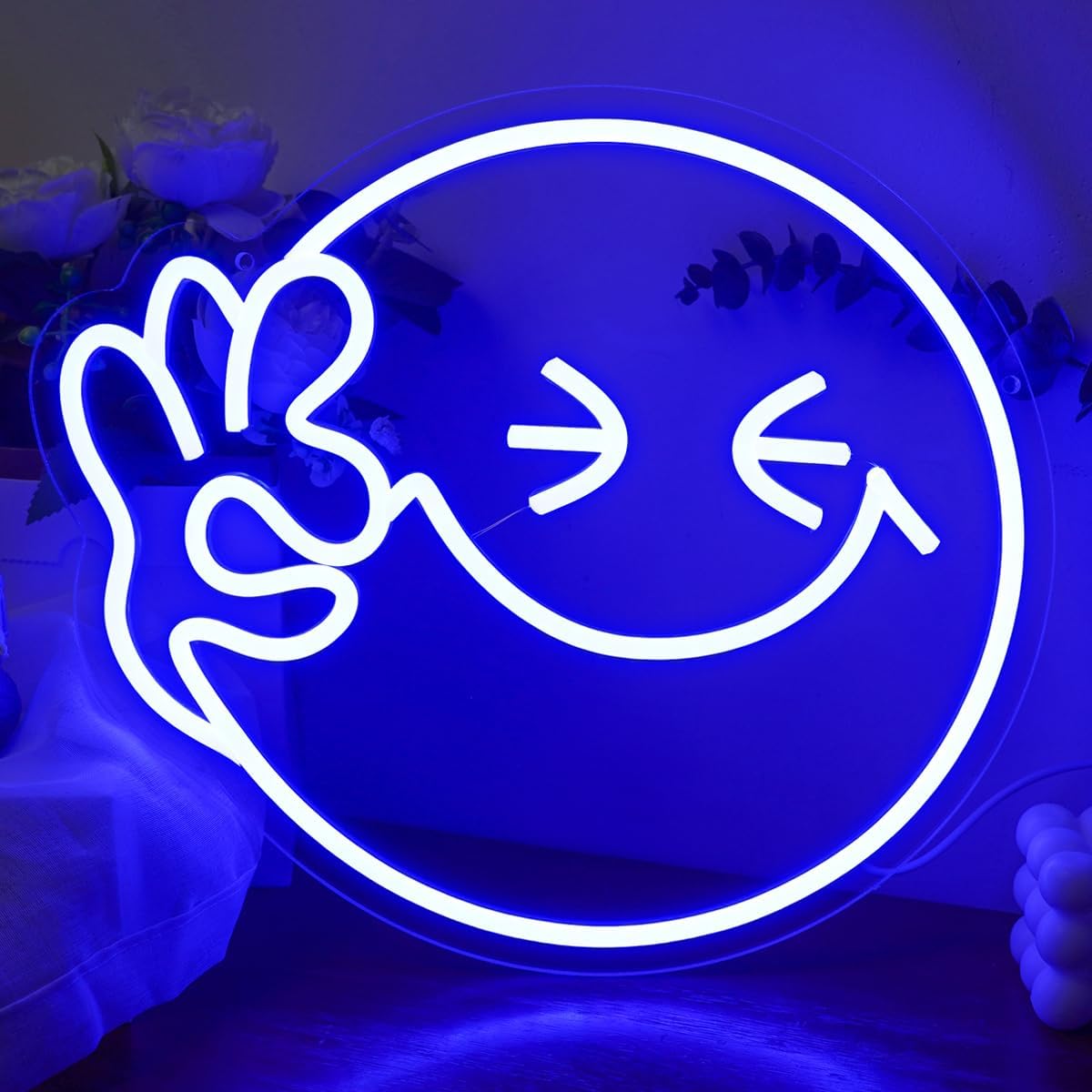 Ok Lighting Decor - Emoji Smile OK неоновая вывеска USB