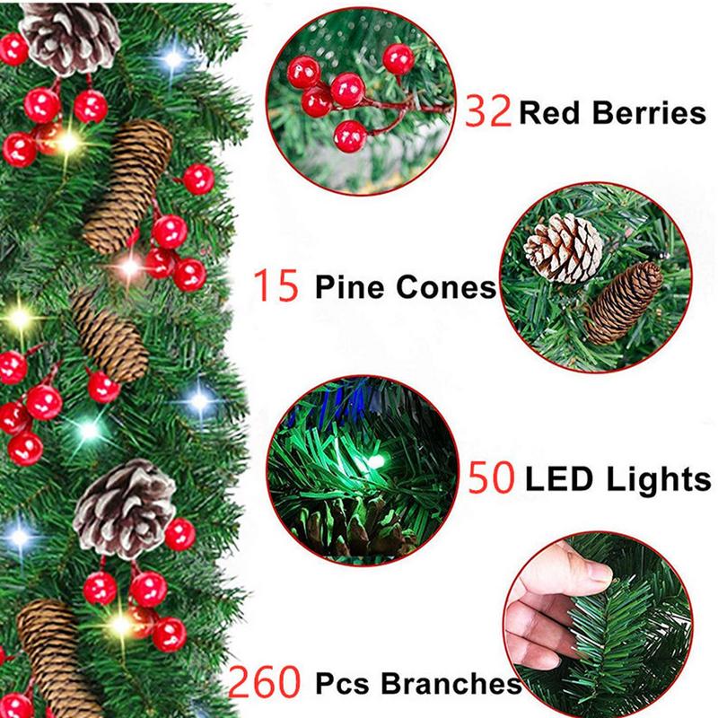 Lighting Decor Company - Рождественская гирлянда с подсветкой, водонепроницаемый рождественский