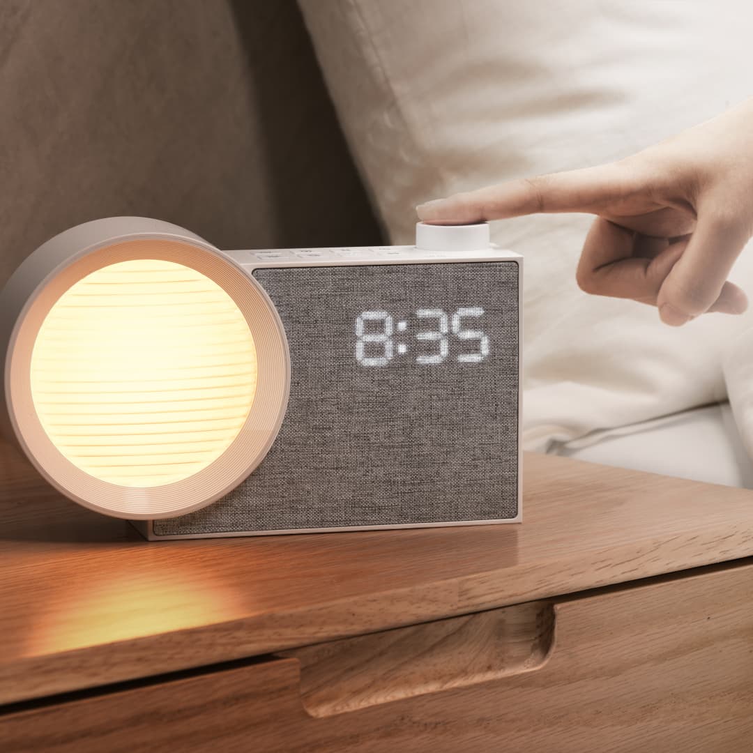 Lighting Decor For Bedroom - Светодиодный ночник WILIT с будильником, белым