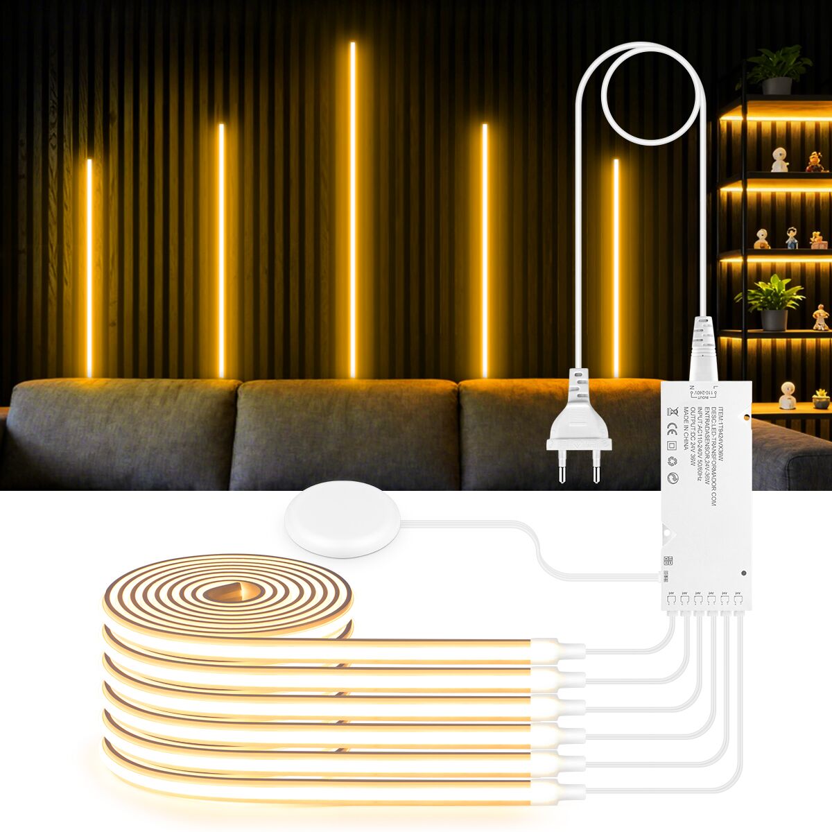 Lighting Decoration On Wall - Встраиваемая акустическая настенная панель, декор, самоклеящаяся