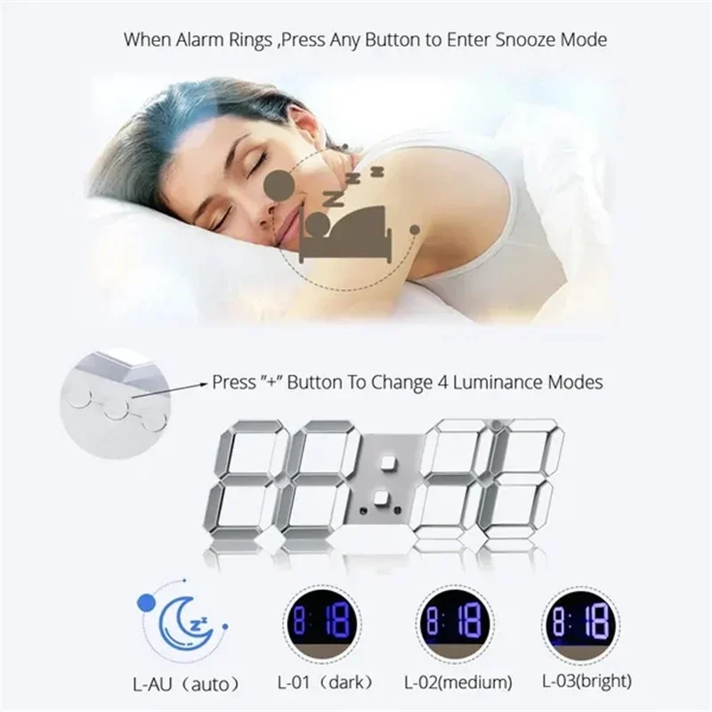 Украшение для спальни, 3D цифр – обзор и цена Lighting Home Decor Wall Clocks