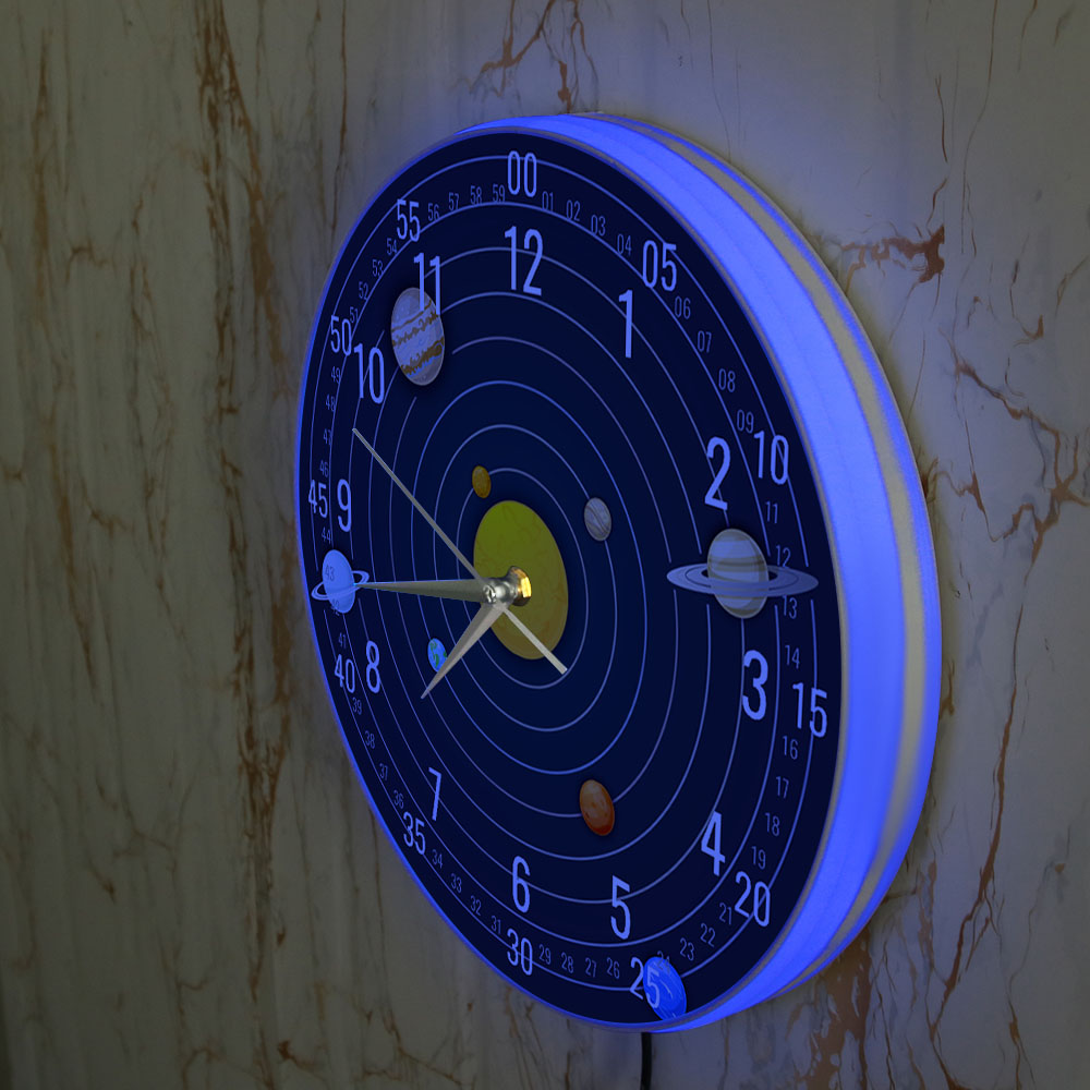 Настенные часы «Солнечная сист – обзор и цена Lighting Home Decor Wall Clocks