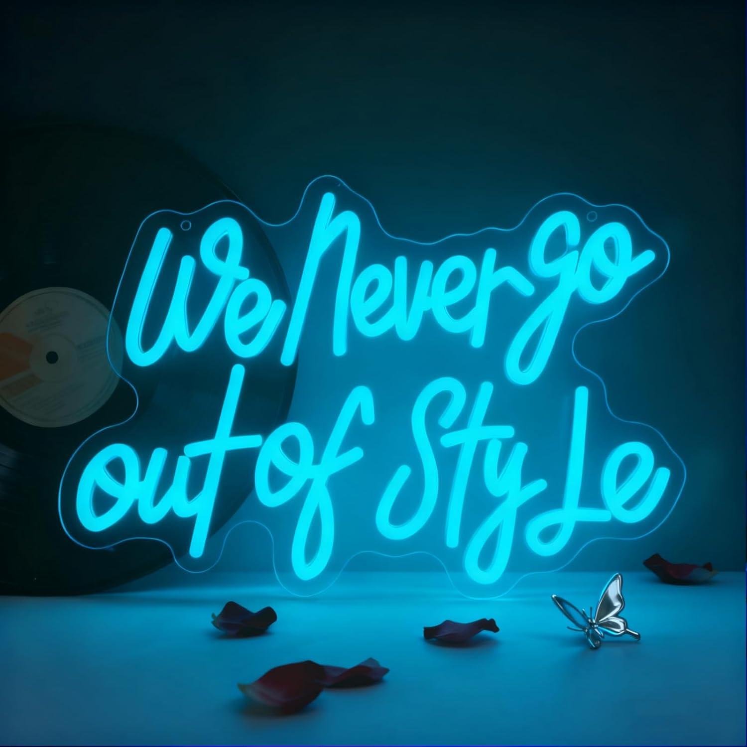 Неоновая вывеска «We Never Go  – обзор и цена Lighting Decor For Bedroom