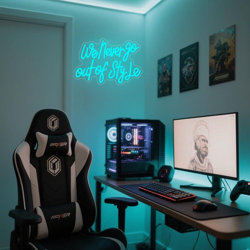 Неоновая вывеска «We Never Go  – обзор и цена Lighting Decor For Bedroom