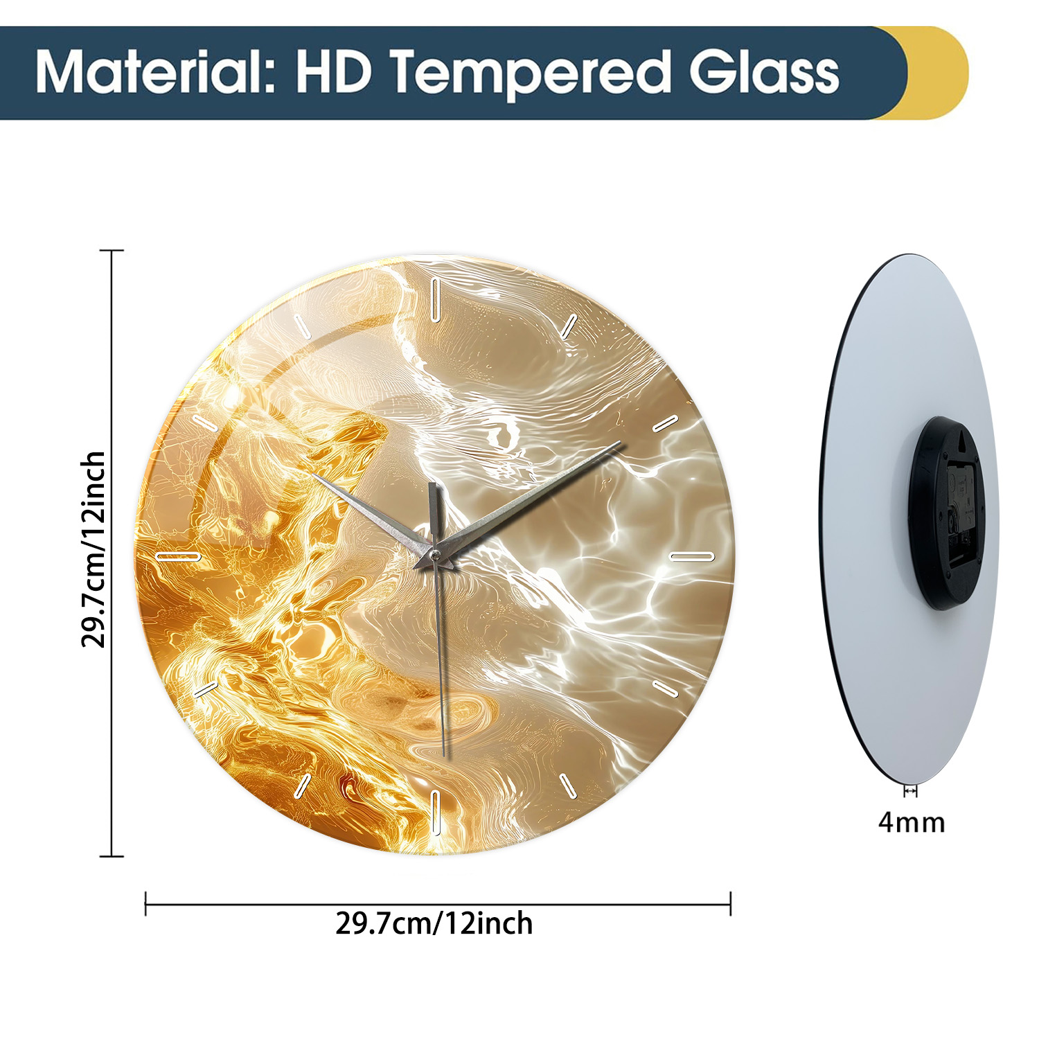 1 шт. стеклянные настенные час – обзор и цена Lighting Home Decor Wall Clocks