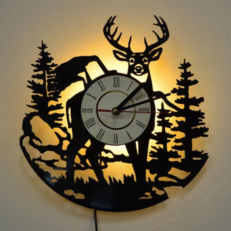 Виниловые настенные часы с лес – обзор и цена Lighting Home Decor Wall Clocks