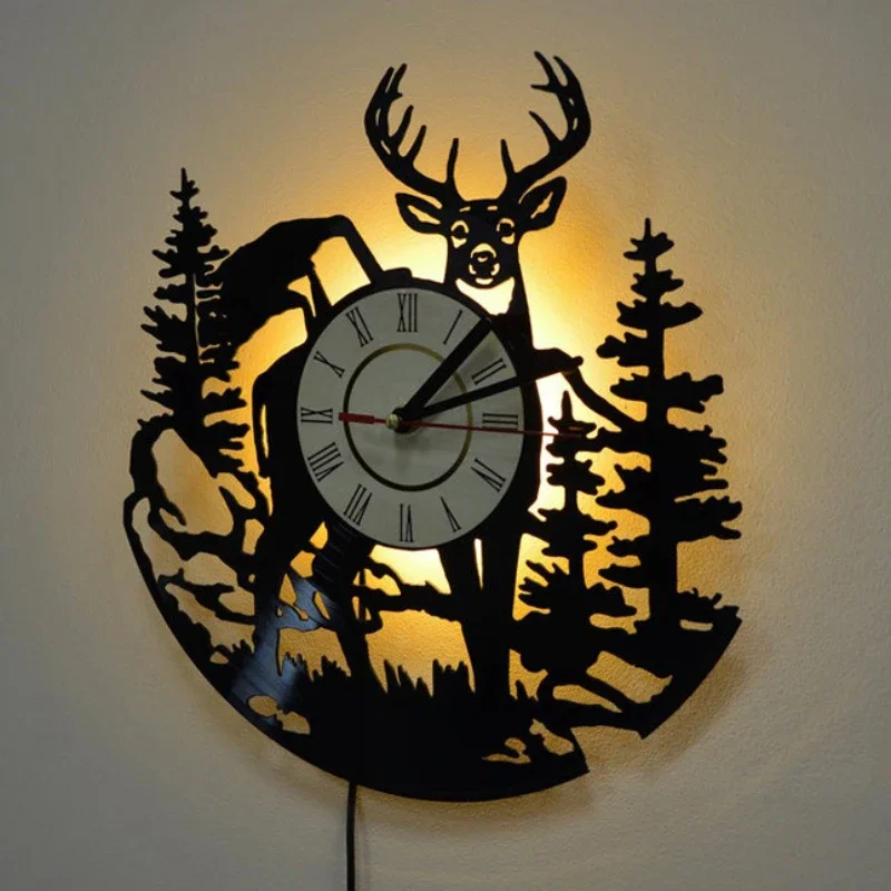 Виниловые настенные часы с лес – обзор и цена Lighting Home Decor Wall Clocks