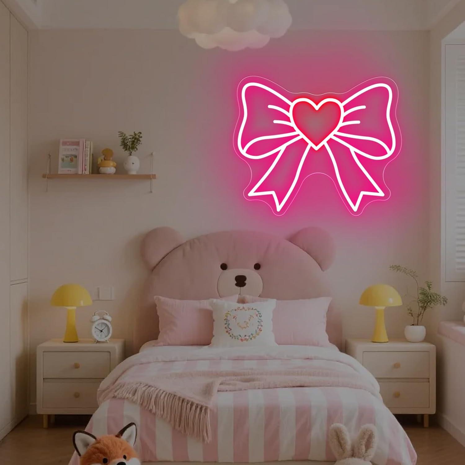Неоновые вывески в форме банта – обзор и цена Lighting Decor In Room